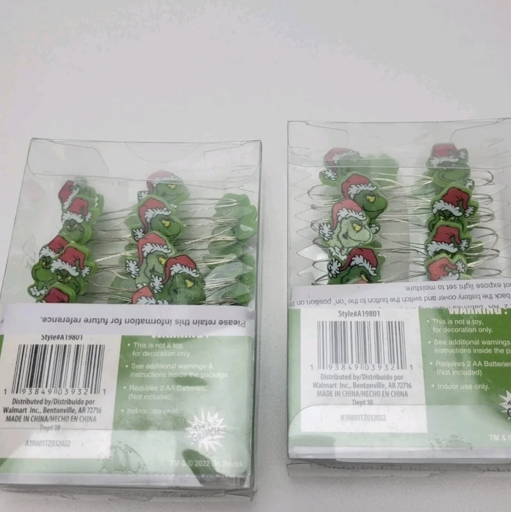 The Grinch Lights Mini String Lights 2 Packs